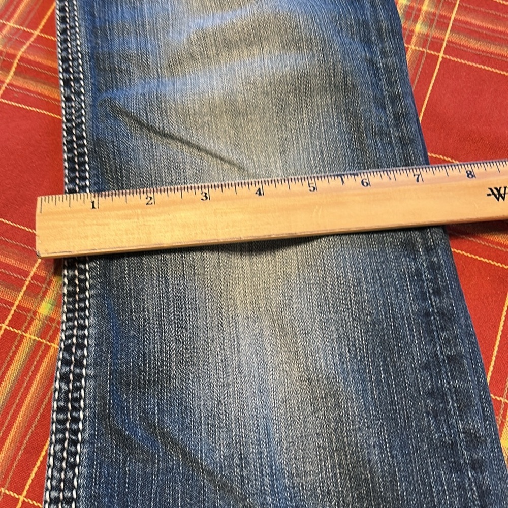 BKE denim Stella 27 X 33 1/2 Bootcut 5 Pocket Distressed Jeans EUC Worn Once Vtg - Picture 10 of 13
